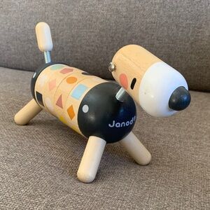 Janod Wooden Shapes and Colors Kids Dog Learning Educational Toy